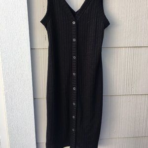 H&M Black Ribbed Dress